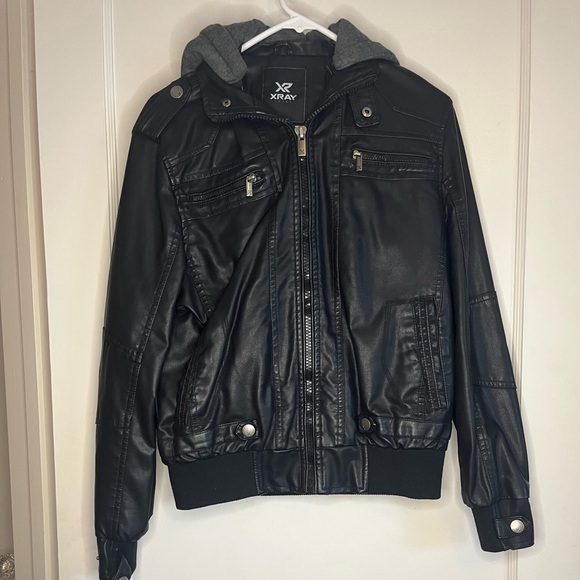 Xray jeans faux leather bomber jacket - Picture 1 of 6